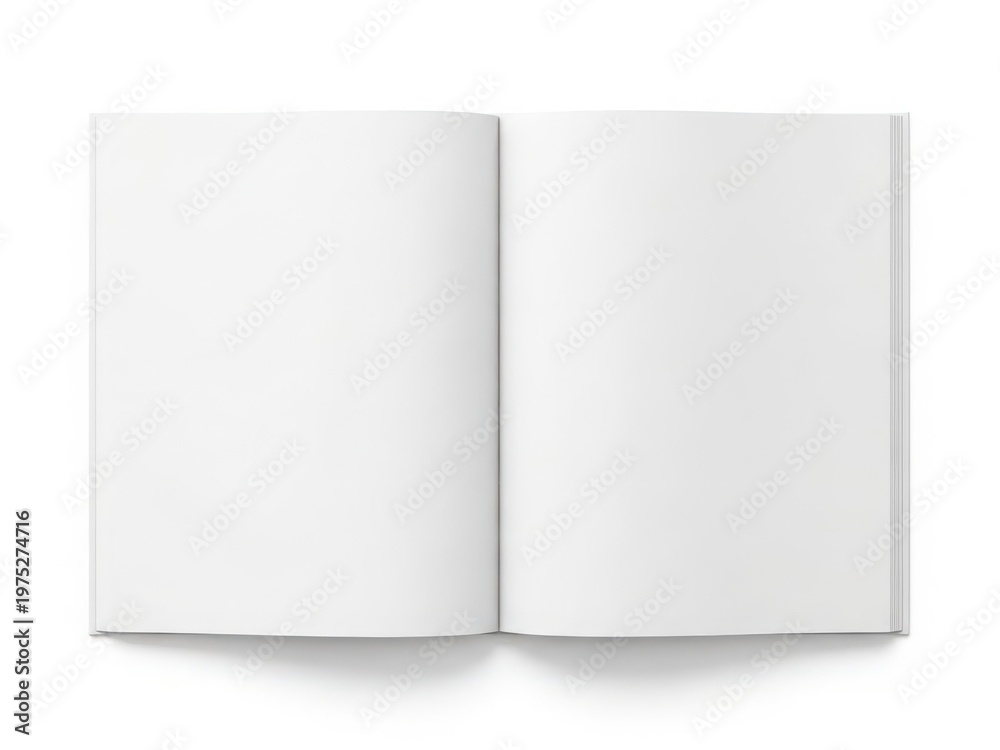 Naklejka premium Open book with blank pages ready for writing or drawing