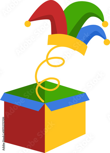Fotografía april fools day hat box surprise