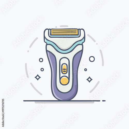 Electric Shaver Illustration - A Modern Personal Grooming Tool.