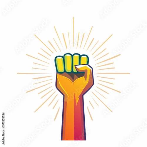 Empowered Fist Symbolizing Strength and Solidarity.