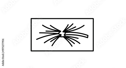 Abstract Burst of Lines Representing Energy, Explosion, or Idea Generation