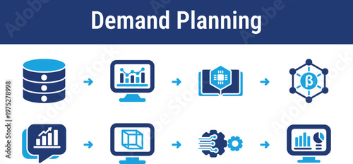 Demand Planning Forecast Workflow Icons