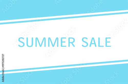 シンプルで青い夏イメージのフレーム