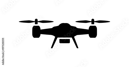 Minimalist Quadcopter Drone Vector Illustration
