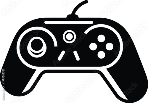 Gaming controller icon vector modern gamepad design for digital interfaces and user experience