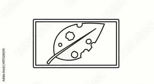 Damaged Leaf Icon with Holes, Representing Pest Infestation or Disease