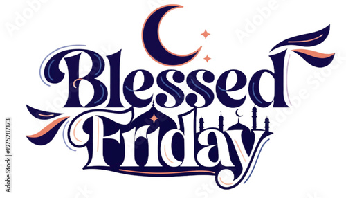 blessed friday islamic typography