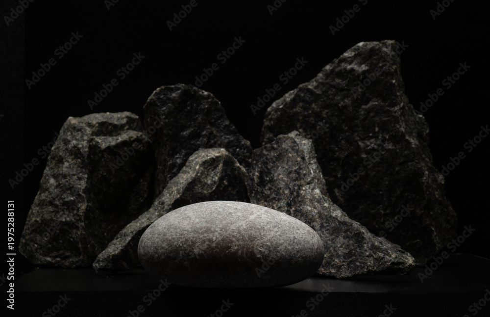 Fototapeta premium cosmetic podium background with stones