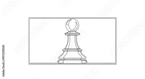 Chess Pawn Silhouette: Strategy, Game Piece, and Board Game Icon