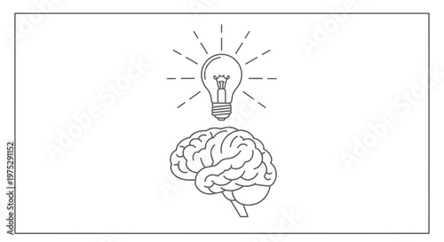 Brain and Light Bulb Idea Concept - Innovation, Creativity, and Intelligence