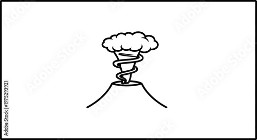 Volcano Eruption Cloud Swirl