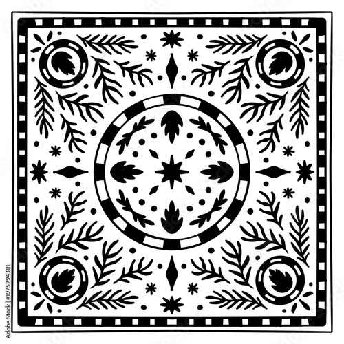 bandana design vector illustration artwork scarf