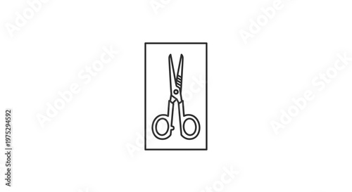 Surgical Scissors Icon Vector Illustration - Medical Instrument Outline