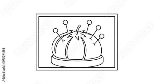 Tomato Pincushion with Pins, Sewing Tool, Craft Supply, Needle Holder, DIY