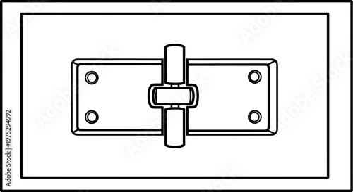 Sliding Bolt Latch Mechanism - Secure Door Lock Hardware