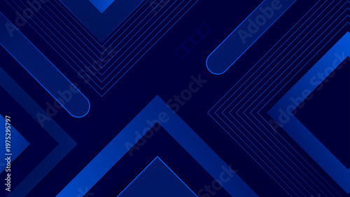 Premium dark blue geometric background with dynamic shapes and sharp lines for modern corporate identity or tech presentations