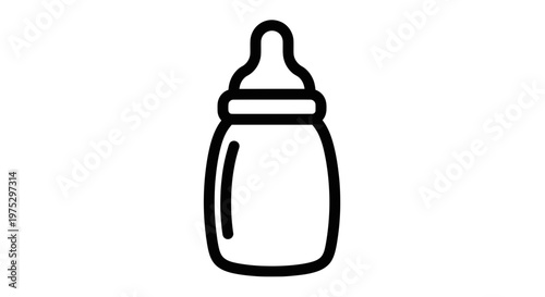 Baby Bottle Icon Vector Illustration