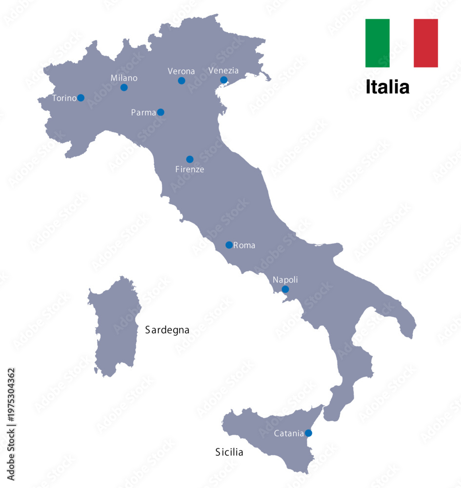 Fototapeta premium A sleek, black political map of Italy with clearly defined regional borders. Perfect for high-impact professional, educational, and data visualization projects.