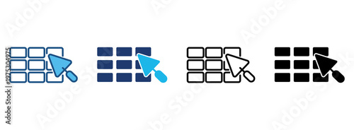 Construction Plan Icon Set With Multiple Styles. Vector Illustration