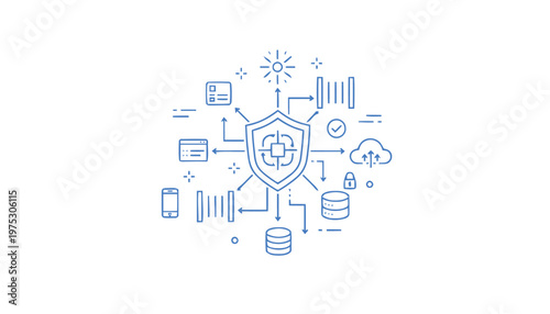 Digital Security Shield - Protecting Data and Information Online.