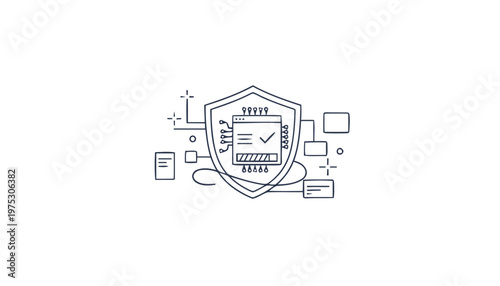 Digital Security Shield - Protecting Data and Information Online.