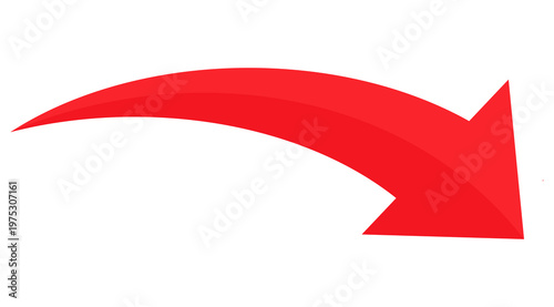 red arrow illustration in flat style	
