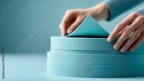 Paper layers with hand: A m...