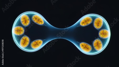 Cell Division Animation: Mitosis Process in Realistic 3D