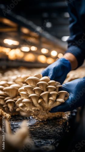 Mushroom Harvest: A close-u...