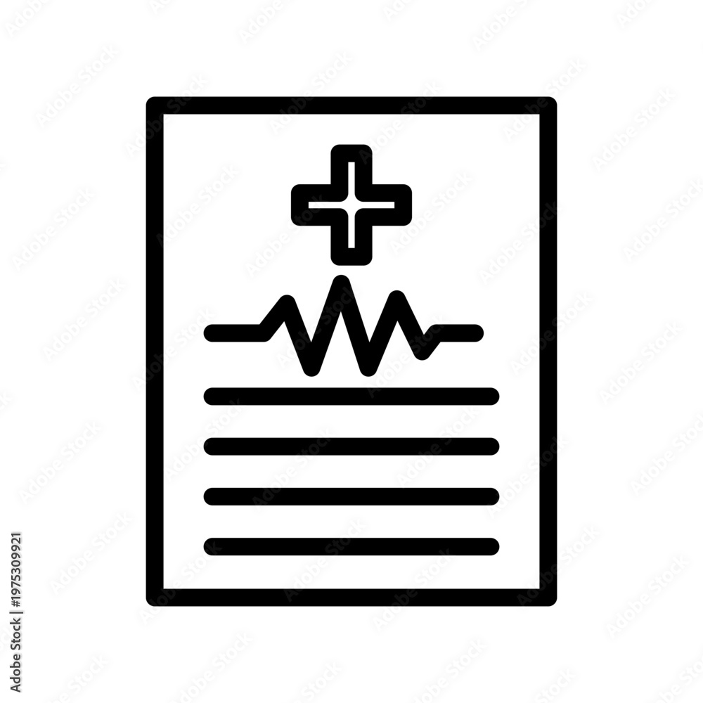 Obraz premium Medical report icon design template