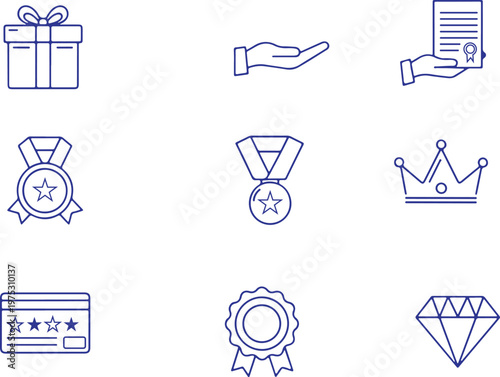 euro 2024 championship stars flat design vector illustration with blue and white theme