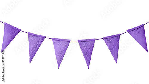 Purple Bunting Flags Decoration Festive Banner