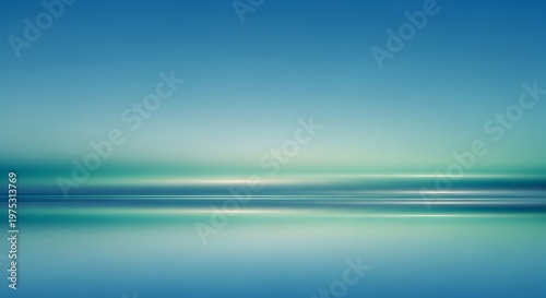 Abstract blue water surface with soft waves and light reflecting under a calm sky
