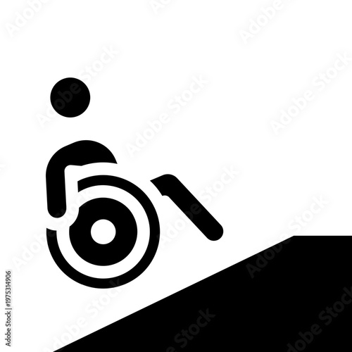 Wheelchair Ramp Solid Icon
