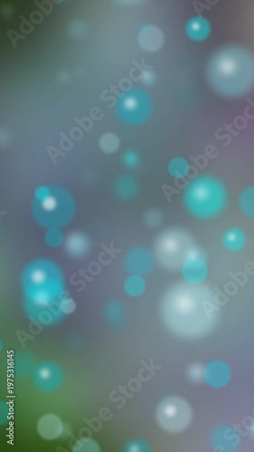 Vibrant Blue and Cyan Bokeh Lights Abstract Background with Dreamy Glowing Effect