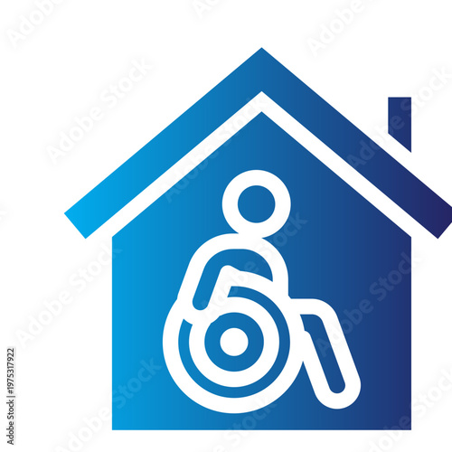 Wheelchair Accessible Home Gradient Icon