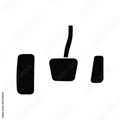 Clutch Pedal Silhouette Minimal Vector Illustration