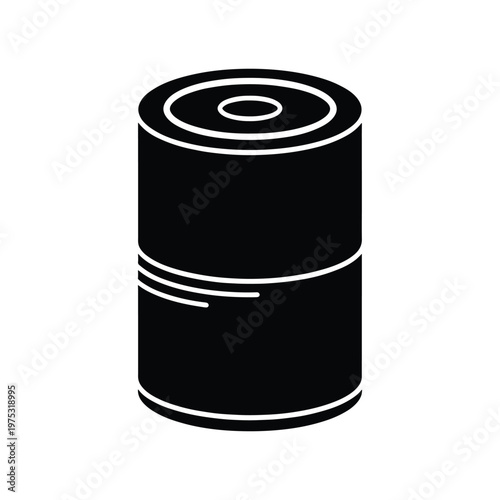 Oil Filter Silhouette Minimal Vector Illustration