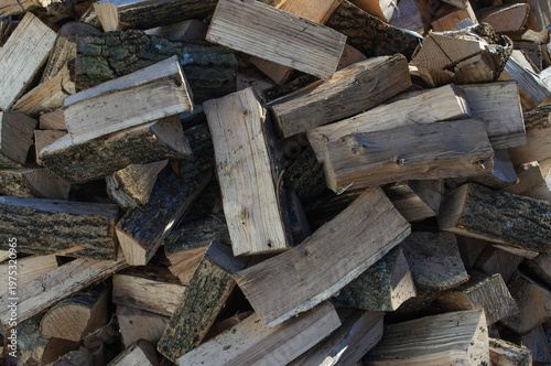 chopping wood for a fireplace