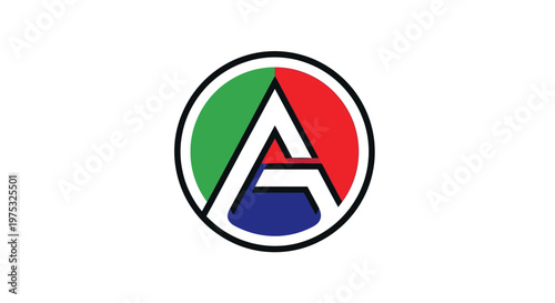Free Download Abstract letter a graphic design inside a circle on a white background - GFXLoad