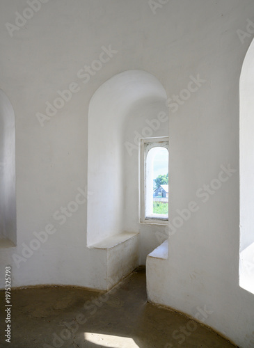The interior of the fortress tower of the medieval monastery in the Kremlin in Rostov the Great Cell