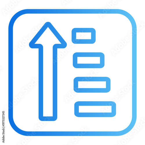 Fotografia Sort Line Gradient Icon
