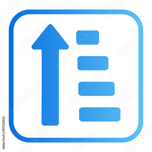Fotografia Sort Line Gradient Icon