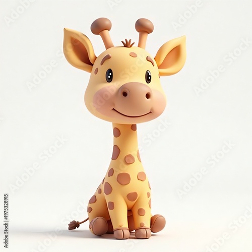 キリンのシンプルキャライラスト