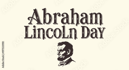 Abraham Lincoln Portrait Illustration Profile.