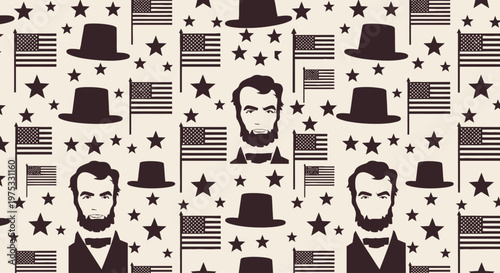 Abraham Lincoln American President Portrait.