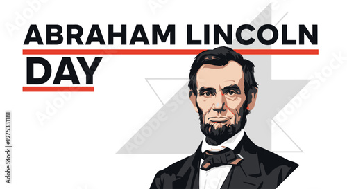 Abraham Lincoln American President Portrait.