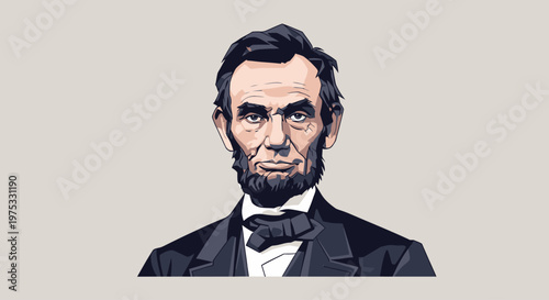 Portrait of Abraham Lincoln American President.