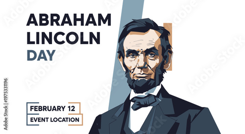 Abraham Lincoln American President Portrait.