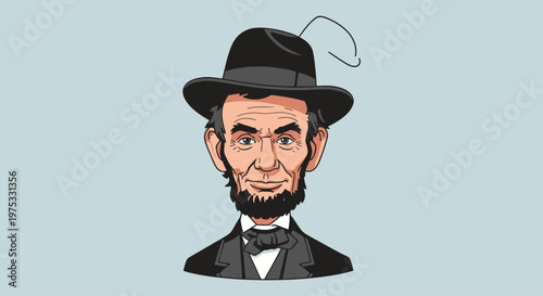 Caricature of Abraham Lincoln Portrait.